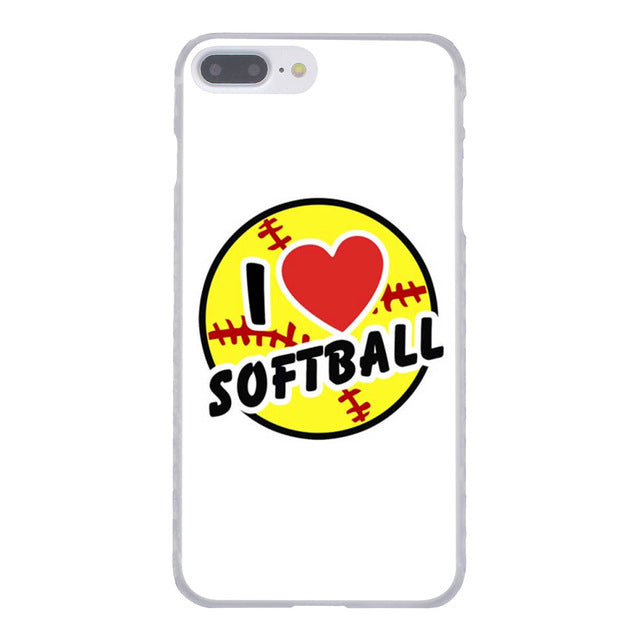 Fire Yellow Softball baseball And Water Hard Cover Case for Apple iPho –  Balls & Strikes Club