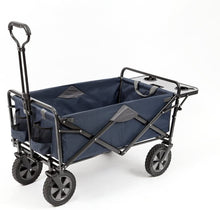 Mac Sports Collapsible Outdoor Utility Wagon with Folding Table and Drink Holders, Gray