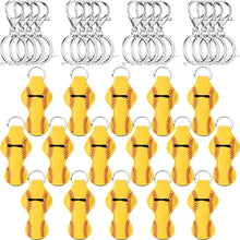 Jovitec 16 Pieces Chapstick Holder Keychain with 16 Metal Key Chains (Yellow Baseball)