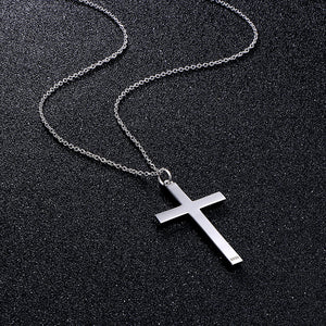 Men's S925 Sterling Silver Cross Pendant Necklace 24 Inches Silver Chain