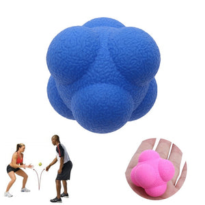 Outdoor Sports Silicone Hexagonal Ball Fitness Agility Coordination Reflex Exercise Workout equipment Training Reaction Ball