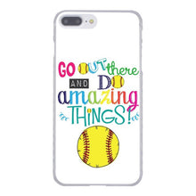 Fire Yellow Softball baseball And Water Hard Cover Case for Apple iPhone 8 7 6 6S Plus 5 5S SE 5C 4 4S X 10 Coque Shell