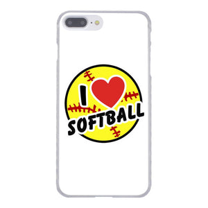 Fire Yellow Softball baseball And Water Hard Cover Case for Apple iPhone 8 7 6 6S Plus 5 5S SE 5C 4 4S X 10 Coque Shell