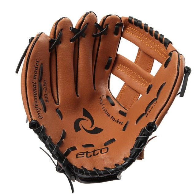 High Quality PVC 10/11 Inches Men Professional Baseball Glove Right Hand Softball Training Glove Kids For Match HOB004Y