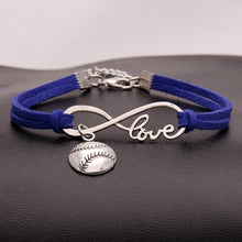 NCRHGL Infinity Love Leather Bracelet Bangles Baseball Charm Braided Bracelets Jewelry for women men 2018 Trendy Drop Shipping