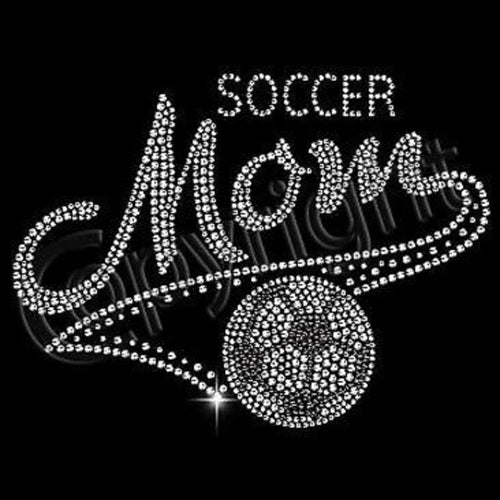 WOMEN'S SWEATSHIRT OR HOODIE SOCCER MOM RHINESTONE NEW BALL SM - 3XL SPORT